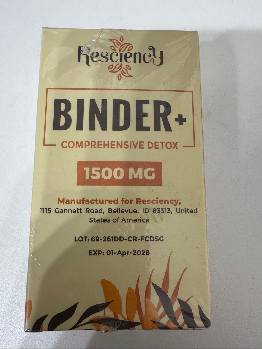 Binder+ Comprehensive Detox 1500 MG - 90 capsules Parasite cleanse